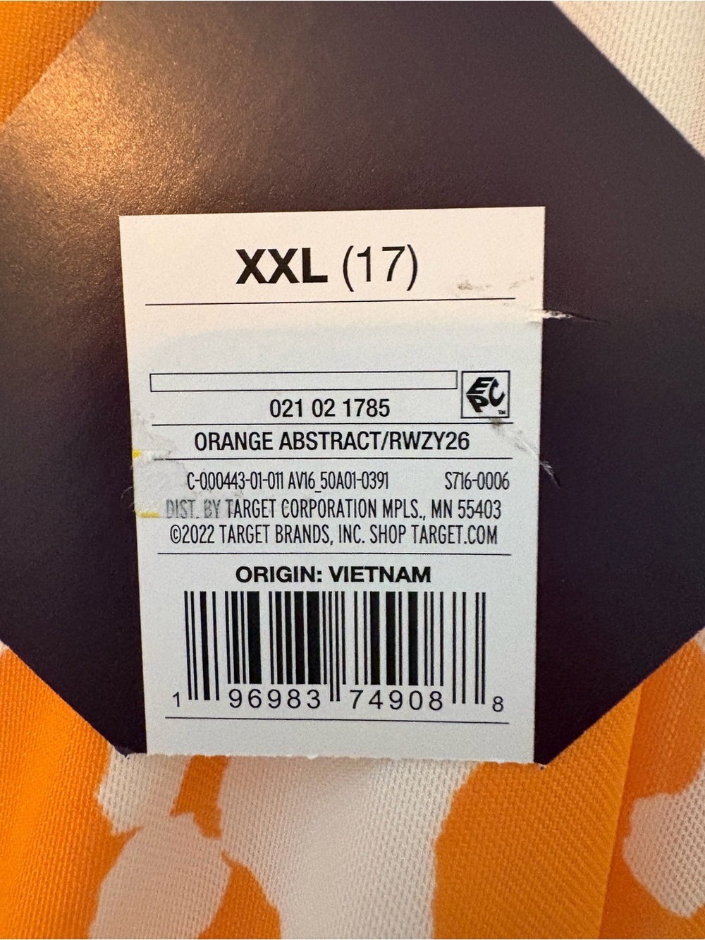 Ava & Viv XXL Orange Abstract Print Peplum V-Neck Blouse NWT Short Sleeve Top - Picture 11 of 11